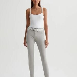 AG Quiet Luxury Skinny Ankle Jeans 25 Light Gray Capsule Clean Minimalist Basic